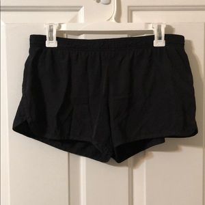 Black athletic shorts